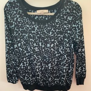 Black and blue blouse